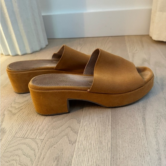 One of a Kind Seychelles Cognac Suede Leather Platform Sandals Size 10 - Picture 6 of 11